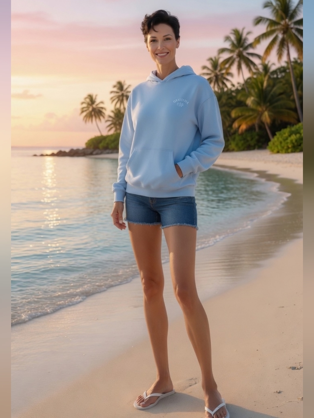 après swim hoodie. a clear, fresh sky Lb-sz